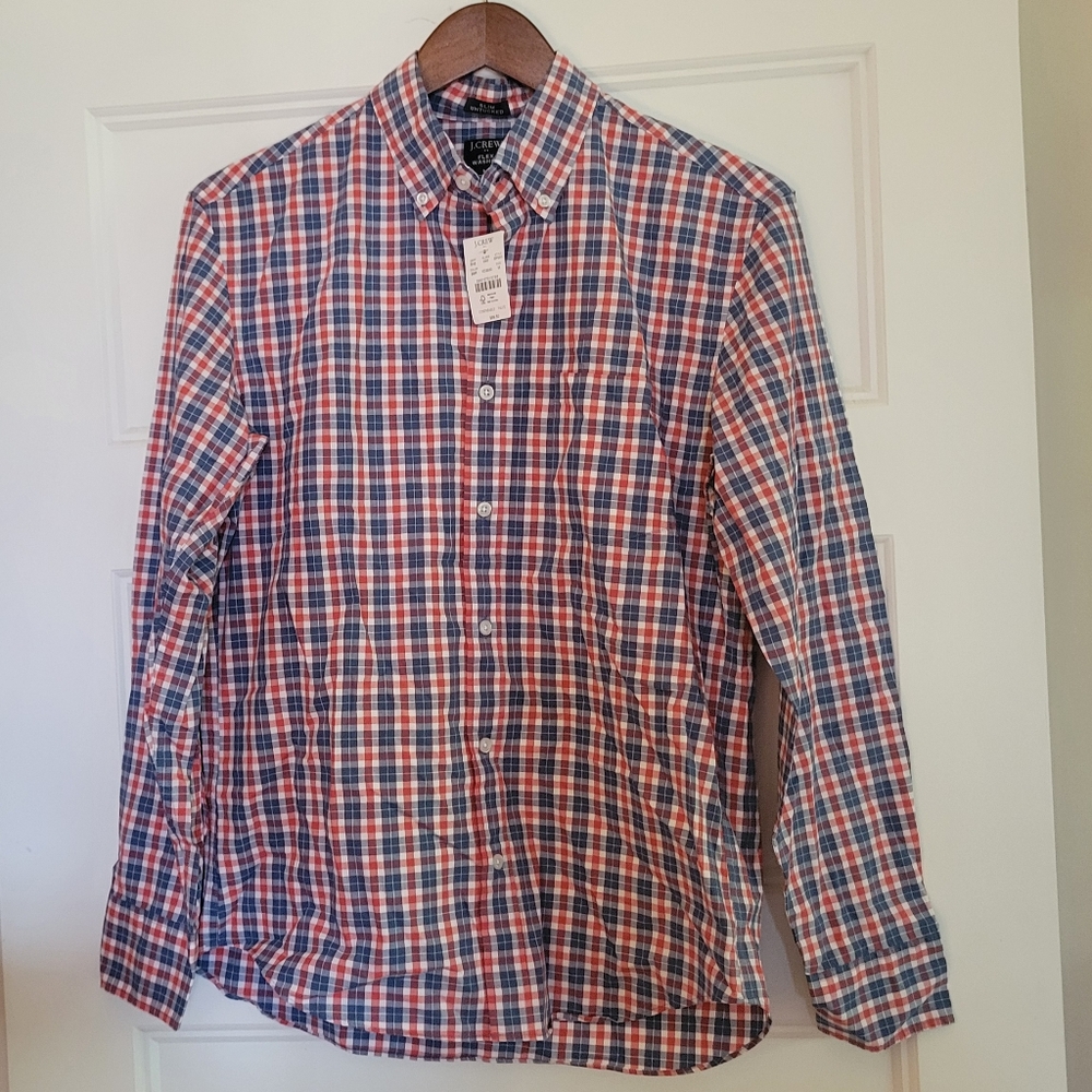 J. Crew Flex Washed Slim Untucked M